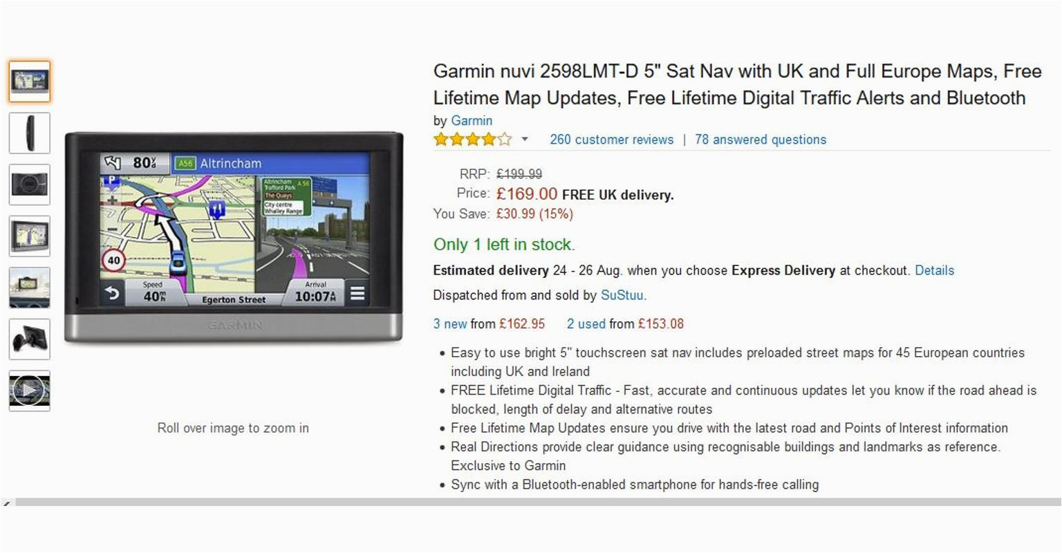 Sat Nav with Usa and Europe Maps Garmin Nuvi Sat Nav Free Lifetime Maps