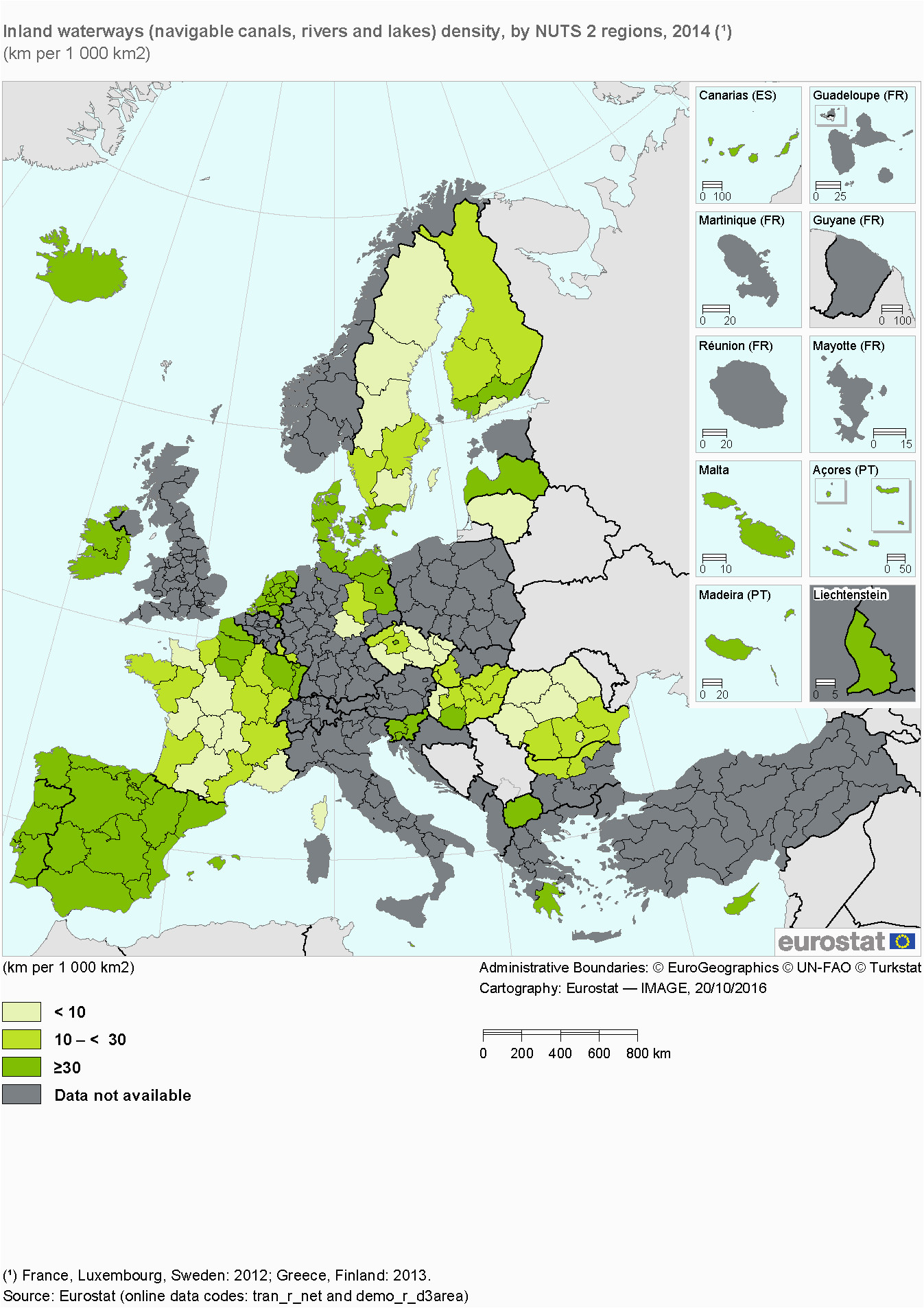 Seaports In Europe Map Inland Transport Infrastructure at Regional Level