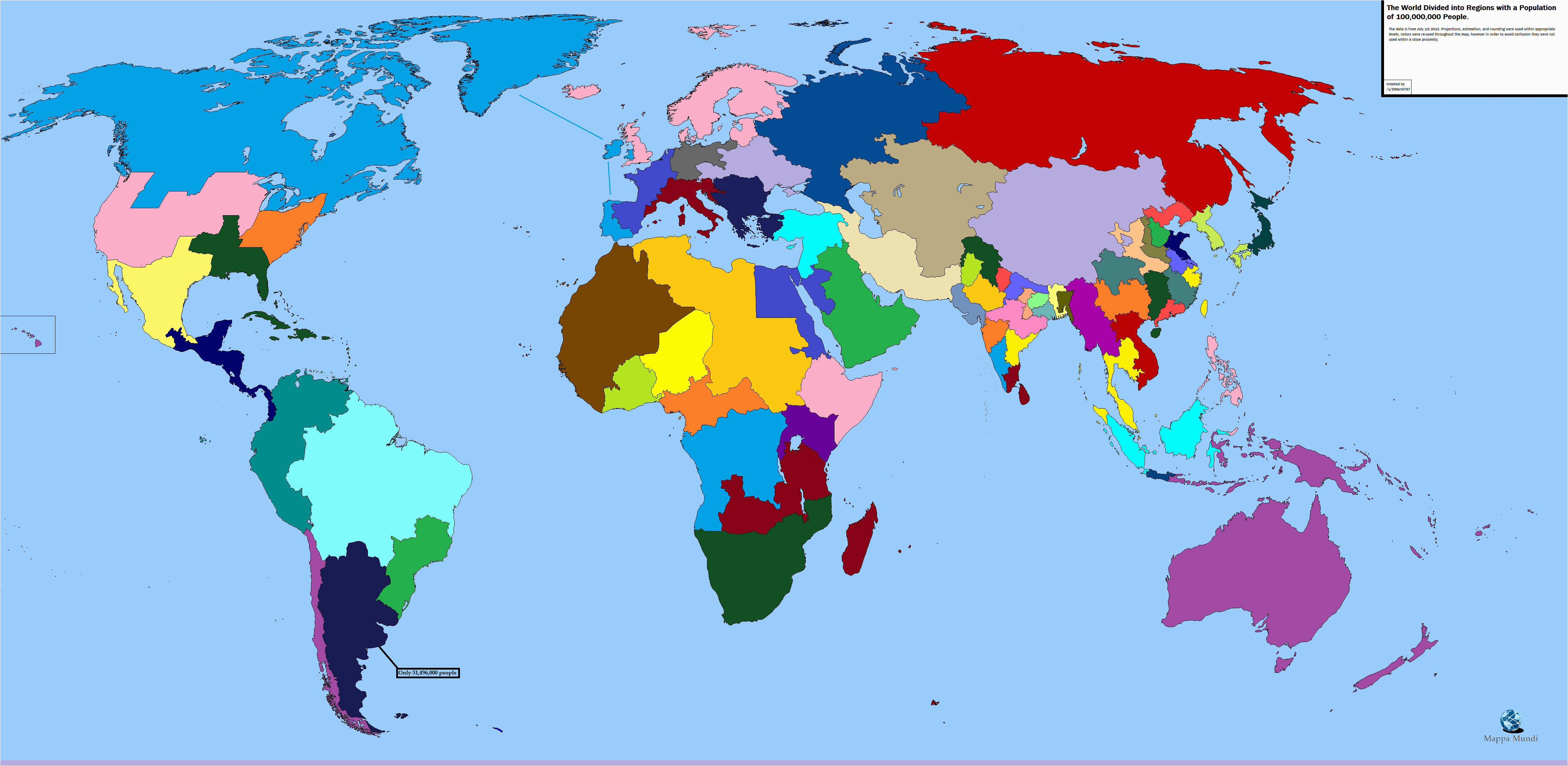 Sporcle Map Of Europe What if Every Country In the World Had A Population Of 100