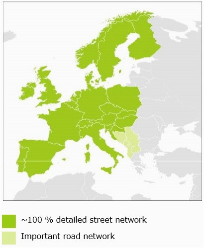 Tomtom Western Europe Map Coverage Volkswagen Navigation Fx 2017 V9 Sd Card Western Europe