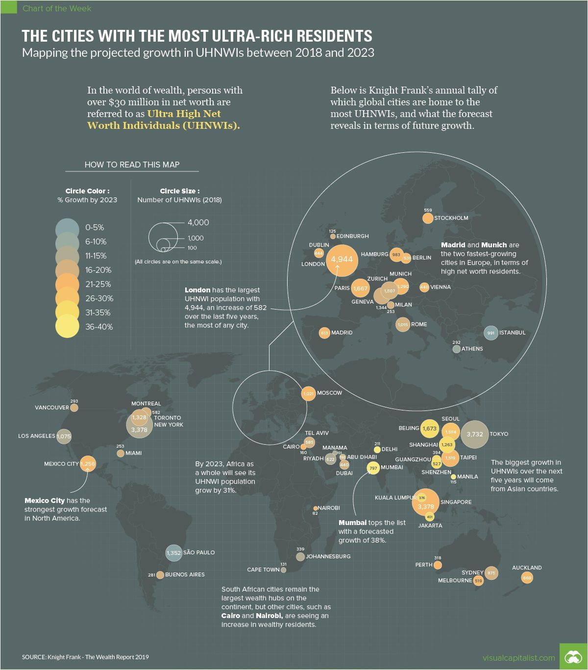 Ultra Europe Map Map Cities with the Most Ultra Rich Residents Mapped the