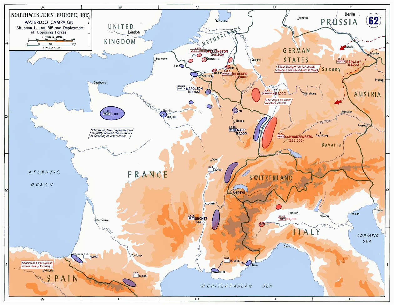 Waterloo Europe Map Minor Campaigns Of 1815 Wikipedia