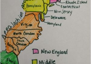 13 Colonies New England Middle and southern Map Ms Day S United States History Class assignments 14 15