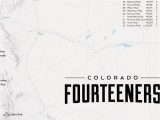 14ers Colorado Map Amazon Com Best Maps Ever 58 Colorado 14ers Map Framed 18×24 Poster