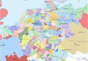 14th Century Middle Ages Europe Map Europe and Surrounding areas In the Year 1444 A D