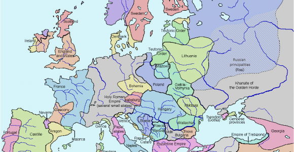 14th Century Middle Ages Europe Map Late Middle Ages Wikipedia