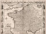 17th Century Europe Map Vintage Map Of France Europe 17th Century Fine Art Reproduction Mp013