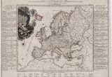 18th Century Europe Map the First attempt at Economic Mapping Rare Antique Maps