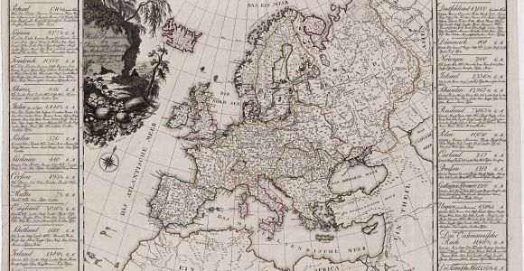 18th Century Europe Map the First attempt at Economic Mapping Rare Antique Maps