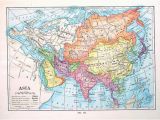 1910 Europe Map asia Map Antique 1910 World atlas Book Plate 9 X 7 Ta