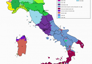 20 Regions Of Italy Map Linguistic Map Of Italy Maps Italy Map Map Of Italy Regions