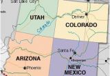 4 Corners Colorado Map Four Corners
