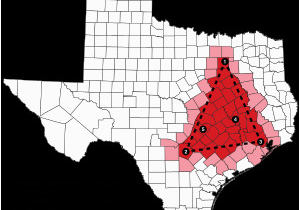 4 Regions Of Texas Map Texas Triangle Wikipedia