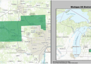 45th Parallel Michigan Map Michigan S 8th Congressional District Wikipedia