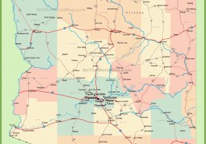 A Map Of Arizona Cities Arizona Road Map with Cities and towns