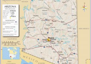 A Map Of Arizona Cities Reference Maps Of Arizona Usa Nations