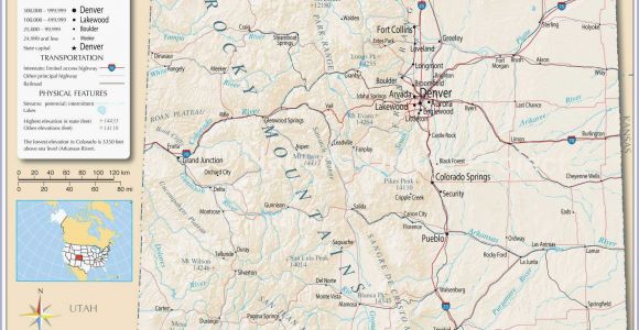 A Map Of Denver Colorado United States Map Showing Colorado Refrence Denver County Map