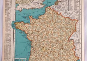 A Map Of France with Cities 1937 Map Of France Antique Map Of France 81 Yr Old Historical