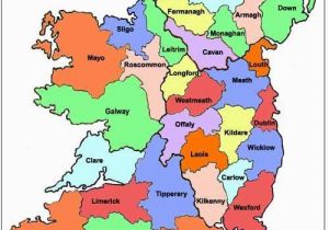 A Map Of Ireland with Counties and towns Map Of Ireland Ireland Map Showing All 32 Counties Ireland Of