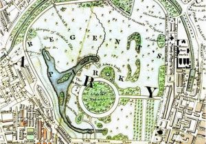A Map Of London England 1833 Regent S Park London Uk Schmollinger Map Of Royal