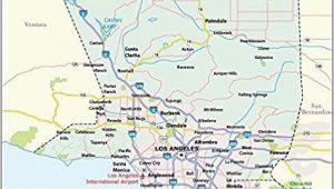 A Map Of Los Angeles California Amazon Com Los Angeles County Map Laminated 36 W X 37 H