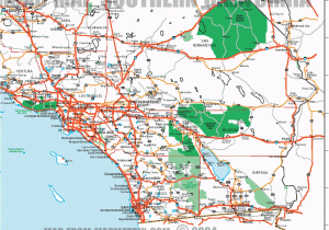 A Map Of Los Angeles California Road Map Of southern California Including Santa Barbara Los