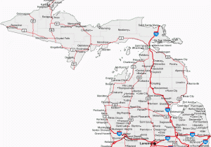 A Map Of Michigan State Map Of Michigan Cities Michigan Road Map