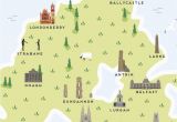 A Map Of northern Ireland Map Of northern Ireland Print
