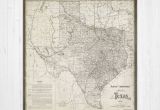 A Map Of Texas State Map Of Texas Texas Canvas Map Texas State Map Antique Texas Map