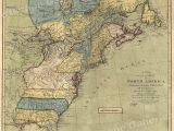 A Map Of the New England Colonies Map Of north America 1771 Early American Colonies 16×20