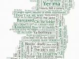 A4 Map Of Ireland Map Of Irish Sayings by Susan Brambell Gah I Say Manky