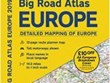 Aa Road Map Of England Philip S 2019 Multiscale Road atlas Europe Spiral Bound