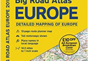 Aa Road Map Of England Philip S 2019 Multiscale Road atlas Europe Spiral Bound