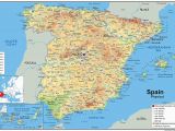 Aa Road Map Spain Spain Physical Map Paper Laminated A1 Size 59 4 X 84 1 Cm