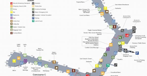 Air Canada Flight Status Map Terminal Maps Palm Beach International Airport