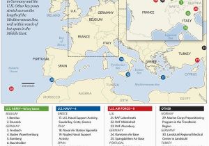 Air force Base In Italy Map Us Military Bases Italy Map 80 000 U S Service Personnel From All