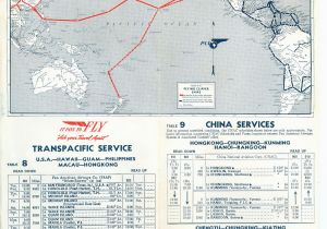 Air France Flight Map Route Map and Schedules 1940 Pan American World Airways