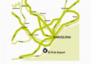 Airport In Barcelona Spain Map Barcelona Airport Bcn Map