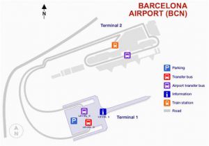 Airport In Barcelona Spain Map Barcelona Airport Bcn Map