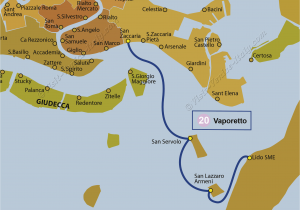 Airport In Venice Italy Map Water Bus Venice Vaporetto Line 20 Actv
