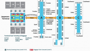 Airport Map Of France A Look Inside the Terminal and Concourses at Denver