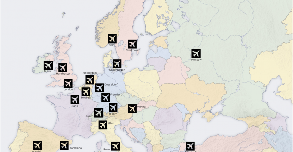 Airport Map Of Spain Major Europe Airport Map Airport Maps Map Discount