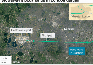 Airports In London England Map Kenya Flight Stowaway Body Found In Clapham Garden Bbc News