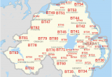 Airports In northern Ireland Map Bt Postcode area Wikipedia