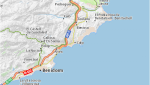Albir Spain Map Map Of Calp Michelin Calp Map Viamichelin