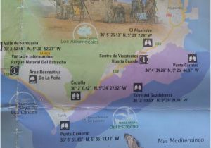 Algeciras Spain Map Map Shows Birds Observation Points Close to Huerta Grande Thanks to