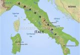 Alps In Italy Map Simple Italy Physical Map Mountains Volcanoes Rivers islands