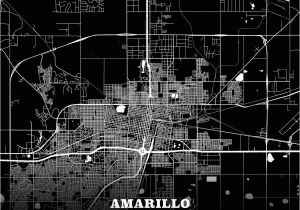 Amarillo Texas On Map Black Map Poster Template Of Amarillo Texas Usa Maps Vector