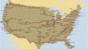 Amtrak Canada Map Map Of the Amtrak Rail Network California Zephyr Train