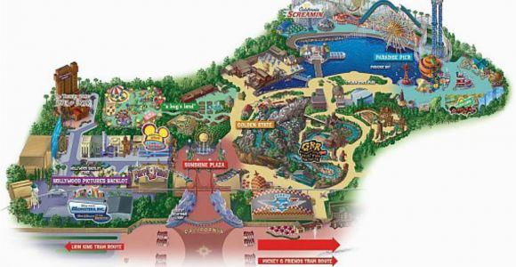 Amusement Parks In California Map Maps Of Disneyland Resort In Anaheim California
